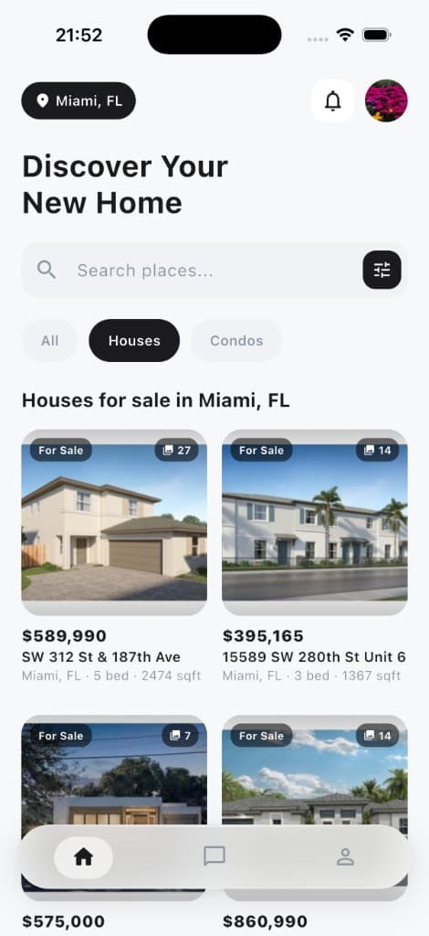 Miami Keys app — browse homes for sale in Miami